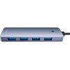 Hub BASEUS UltraJoy Lite 4w1 2 m USB 3.2 Gen. 1, Pasywny Szary Dodatkowe informacje Plug&Play