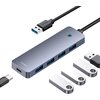 Hub BASEUS UltraJoy Lite 4w1 2 m USB 3.2 Gen. 1, Pasywny Szary Liczba portów wyjściowych [szt.] 5