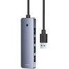 Hub BASEUS UltraJoy Lite 4w1 1 m USB 3.2 Gen. 1, Pasywny Szary Typ Pasywny