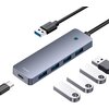 Hub BASEUS UltraJoy Lite 4w1 1.5 m USB 3.2 Gen. 1, Pasywny Szary Liczba portów ładujących [szt.] 1