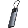 Hub BASEUS Metal Gleam Series II 10w1 USB Typu C, Pasywny Szary Dodatkowe informacje Aluminiowa konstrukcja