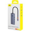 Hub BASEUS UltraJoy Series 5w1 USB Typu C, Pasywny Szary Dodatkowe informacje Funkcja Power Delivery