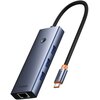 Hub BASEUS UltraJoy Series 5w1 USB Typu C, Pasywny Szary Dodatkowe informacje Baseus Cooling Technology (BCT)