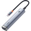 Hub BASEUS UltraJoy Series 5w1 USB Typu C, Pasywny Szary Typ Pasywny