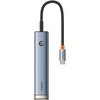 Hub BASEUS UltraJoy Series 5w1 USB Typu C, Pasywny Szary Interfejs USB Typu C