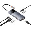 Hub BASEUS Metal Gleam Series II 6w1 USB Typu C, Pasywny Szary Dodatkowe informacje Funkcja Power Delivery