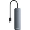 Hub BASEUS UltraJoy Lite 4w1 0.15 m USB 3.2 Gen. 1, Pasywny Szary
