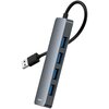 Hub BASEUS UltraJoy Lite 4w1 0.15 m USB 3.2 Gen. 1, Pasywny Szary Liczba portów wyjściowych [szt.] 4