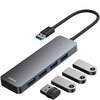 Hub BASEUS UltraJoy Lite 4w1 0.15 m Szary Obsługiwane standardy USB USB 3.2 Gen. 1 (USB 3.0/3.1 Gen. 1) - 5 Gb/s