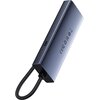 Hub BASEUS UltraJoy Series Lite USB-C BS-OH109 USB Typu C, Pasywny Szary Dodatkowe informacje Aluminiowa konstrukcja