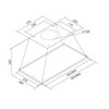 Okap AFRELLI Prima Glass Centrale 90 Biały 526m3/h 60dB klasa B Timer Szerokość [cm] 86.4