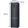 Lodówka LG GBB72MCDMN No Frost 203cm Grafit DoorCooling+ LinearCooling SmartThinQ Funkcje dodatkowe Multi Air Flow