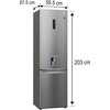Lodówka LG GBF62PZHMN No Frost 203cm Srebrna Dystrybutor wody NatureFresh Moist Balance Crisper Funkcje dodatkowe LINEARCooling