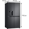 Lodówka LG GML960EVBE Multi Door 179cm Czarny mat Podajnik wody Funkcje dodatkowe DoorCooling