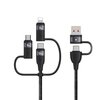 Kabel USB/USB-C - USB-C/MicroUSB/Lightning USAMS U85 100W PD Fast Charge 2 m Czarny