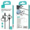 Kabel USB/USB-C - USB-C/MicroUSB/Lightning USAMS U85 100W PD Fast Charge 2 m Czarny Długość [m] 2