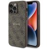 Etui GUESS 4G Collection Leather Metal Logo do Apple iPhone 14 Pro Max Brązowy