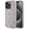 Etui GUESS 4G Collection Leather Metal Logo MagSafe do Apple iPhone 15 Pro Różowy