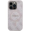 Etui GUESS 4G Collection Leather Metal Logo MagSafe do Apple iPhone 15 Pro Różowy Model telefonu iPhone 15 Pro
