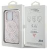 Etui GUESS 4G Collection Leather Metal Logo MagSafe do Apple iPhone 15 Pro Różowy Marka telefonu Apple