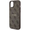 Etui GUESS 4G Collection Leather Metal Logo MagSafe do Apple iPhone 14 Plus/15 Plus Brązowy Kompatybilność Apple iPhone 15 Plus