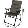 Krzesło ogrodowe SASKA GARDEN 1055725 Szaro-czarny Materiał Poliester
