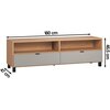 Szafka RTV VOX Simple 5010800 Dąb Szary Szerokość [cm] 180