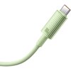 Kabel USB-C - USB-C BASEUS Habitat 100 W 2m Zielony Typ USB-C - USB-C