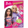 Książka z zadaniami Barbie Brokatowe ubieranki (miękka okładka)