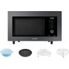 Kuchenka mikrofalowa SAMSUNG BESPOKE MC32DB7746KCE2 1400W średnica 34.5 cm pojemność 32L Auto Cook ChildLock Czarno-szary Funkcje podstawowe Gotowanie na parze
