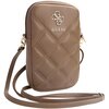 Torebka GUESS Zip Quilted 4G Brązowy Seria telefonu Uniwersalny