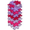 Mata sensoryczna ASKATO Muffik MFK-063 30 x 30 cm (11 elementów) Różowo-fioletowy Wiek 12 m+
