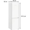 Lodówka LIEBHERR CUE 331 181.2cm Biała Funkcje Zmiana kierunku otwierania drzwi, Szybkie chłodzenie
