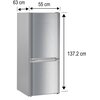 Lodówka LIEBHERR CUELE 231 137.2cm Srebrna Sterowanie Mechaniczne