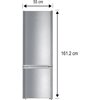 Lodówka LIEBHERR CUELE 281 161.2cm Srebrna Kompresor inwerterowy Nie