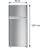 Lodówka LIEBHERR CTELE 2131 124.1cm Srebrna Kompresor inwerterowy Nie