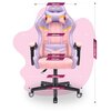 Fotel HELL'S CHAIR HC- 1004 Kids Colorful Różowo-fioletowy Podświetlenie RGB Nie