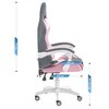 Fotel HELL'S CHAIR Rainbow Kids Szaro-różówy Podświetlenie RGB Nie