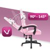 Fotel HELL'S CHAIR HC- 1004 Różowo-biało-szary Wysokość siedziska [cm] 47 - 57