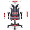 Fotel HELL'S CHAIR HC- 1004 Biało-szary Regulowane oparcie Tak