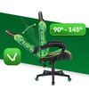 Fotel HELL'S CHAIR HC-1005 Cube Zielono-czarny Regulowane oparcie Tak