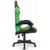Fotel HELL'S CHAIR HC-1005 Cube Zielono-czarny Materiał obicia Skóra ekologiczna HDPL