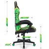 Fotel HELL'S CHAIR HC-1005 Cube Zielono-czarny Podświetlenie RGB Nie