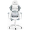 Fotel HELL'S CHAIR Rainbow Biało-szary Materiał obicia Skóra ekologiczna
