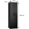 Lodówka HISENSE RB440N4WFE No Frost 200.4cm Czarna Podajnik wody Licowane drzwi Szuflada z niższą temperaturą Funkcje dodatkowe Oświetlenie LED