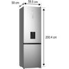 Lodówka HISENSE RB440N4WCE No Frost 200.4 cm Inox Podajnik wody Licowane drzwi Szuflada z niższą temperaturą Funkcje dodatkowe Oświetlenie LED