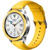 Pasek XIAOMI do Watch 5 active/lite/S3/S1/S1 Pro/2/2 Pro Chrome Żółty Materiał Skóra