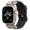 Pasek SPIGEN Durapro Armor PU do Apple Watch 6/7/8/9/10/SE/Ultra 1/2 (44/45/46/49mm) Czarny Materiał Skóra ekologiczna