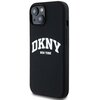 Etui DKNY Liquid Silicone White Printed Logo MagSafe do Apple iPhone 13/14/15 Czarny Seria telefonu iPhone