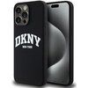 Etui DKNY Liquid Silicone White Printed Logo MagSafe do Apple iPhone 15 Pro Max Czarny